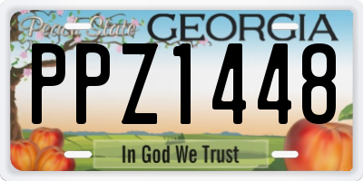 GA license plate PPZ1448