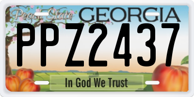 GA license plate PPZ2437