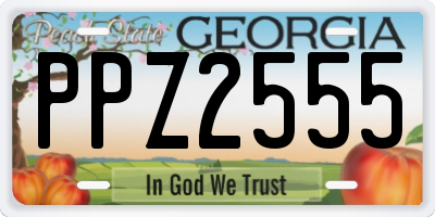 GA license plate PPZ2555