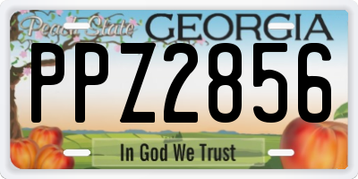 GA license plate PPZ2856