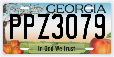 GA license plate PPZ3079