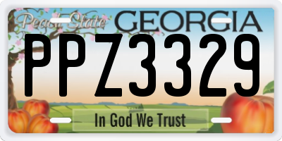GA license plate PPZ3329