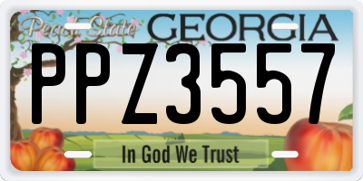 GA license plate PPZ3557