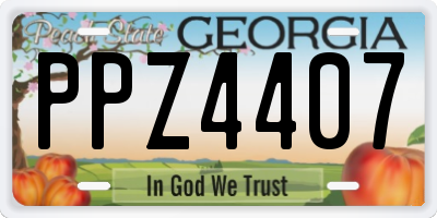 GA license plate PPZ4407