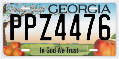 GA license plate PPZ4476