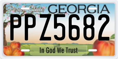 GA license plate PPZ5682