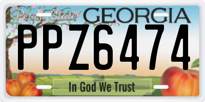 GA license plate PPZ6474