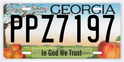 GA license plate PPZ7197