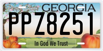 GA license plate PPZ8251