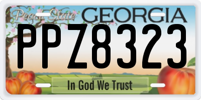GA license plate PPZ8323