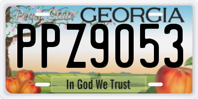 GA license plate PPZ9053