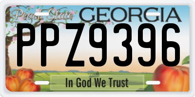 GA license plate PPZ9396
