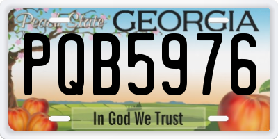 GA license plate PQB5976
