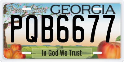 GA license plate PQB6677
