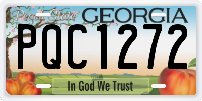 GA license plate PQC1272