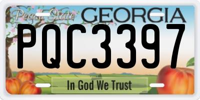 GA license plate PQC3397