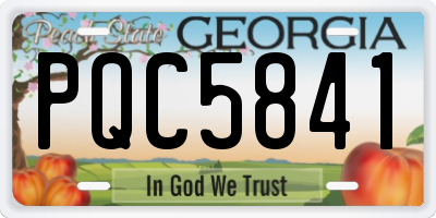 GA license plate PQC5841