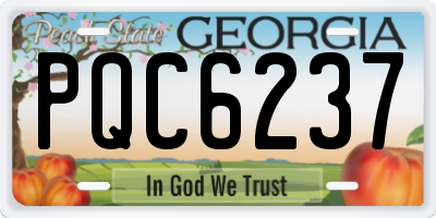 GA license plate PQC6237