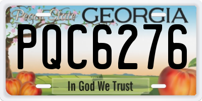 GA license plate PQC6276