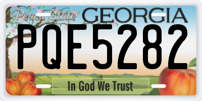 GA license plate PQE5282