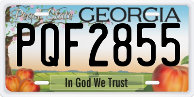 GA license plate PQF2855