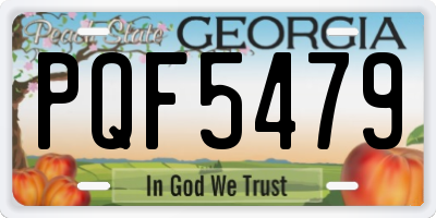 GA license plate PQF5479