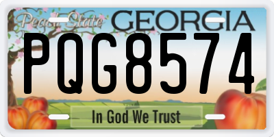 GA license plate PQG8574