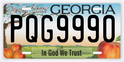 GA license plate PQG9990