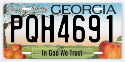 GA license plate PQH4691