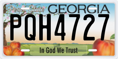 GA license plate PQH4727