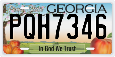 GA license plate PQH7346