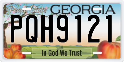 GA license plate PQH9121