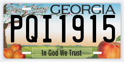 GA license plate PQI1915