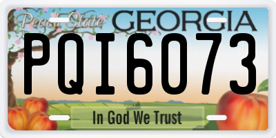 GA license plate PQI6073