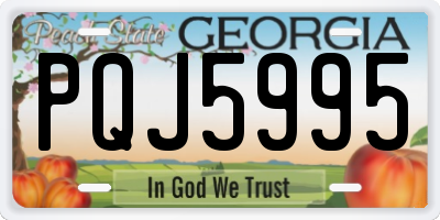 GA license plate PQJ5995