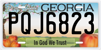 GA license plate PQJ6823