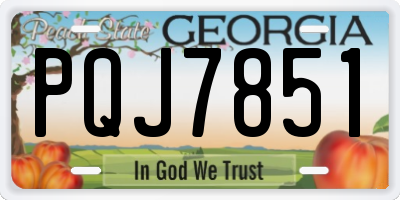 GA license plate PQJ7851