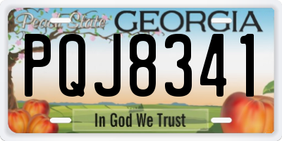 GA license plate PQJ8341