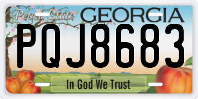 GA license plate PQJ8683