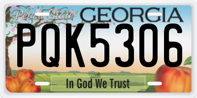 GA license plate PQK5306