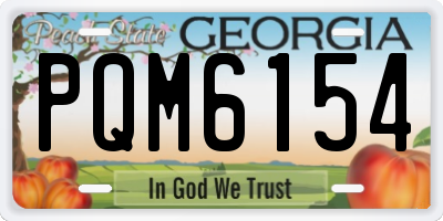 GA license plate PQM6154