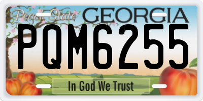 GA license plate PQM6255