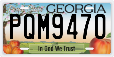 GA license plate PQM9470