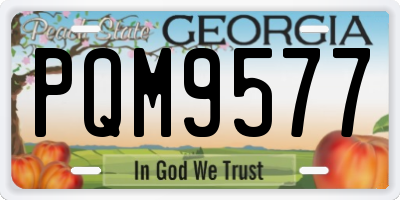 GA license plate PQM9577