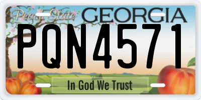 GA license plate PQN4571