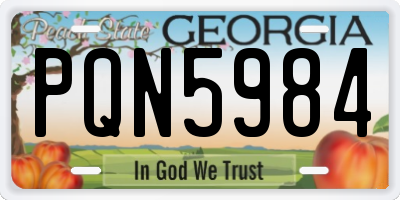 GA license plate PQN5984