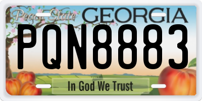 GA license plate PQN8883