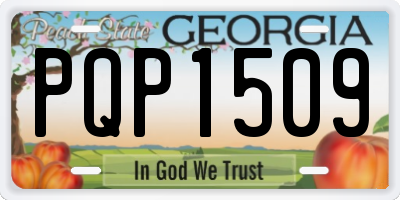 GA license plate PQP1509