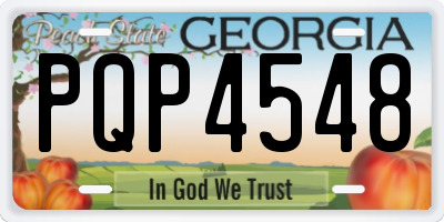 GA license plate PQP4548