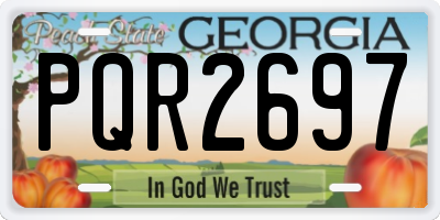 GA license plate PQR2697